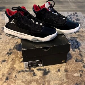 NIB Jordan Kids Black and Red Sneakers